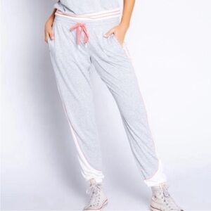 PJ Salvage Medium Joggers Roller Derby in Heather Grey NWT